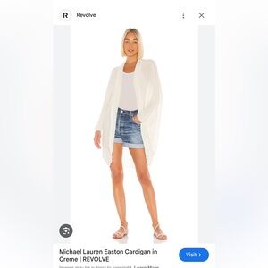 Michael Lauren Easton Cardigan In Creme